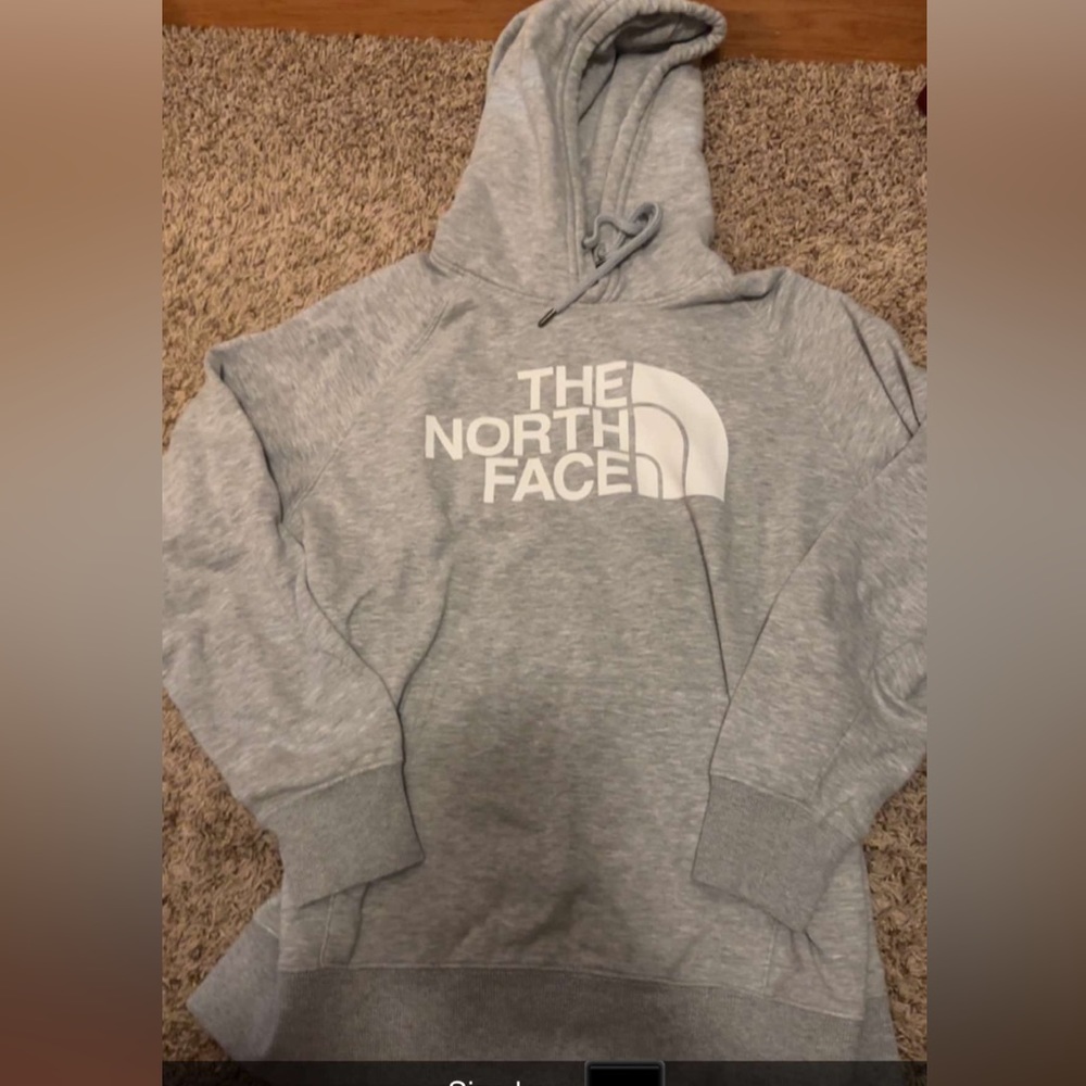 Grey north face size large hoodie